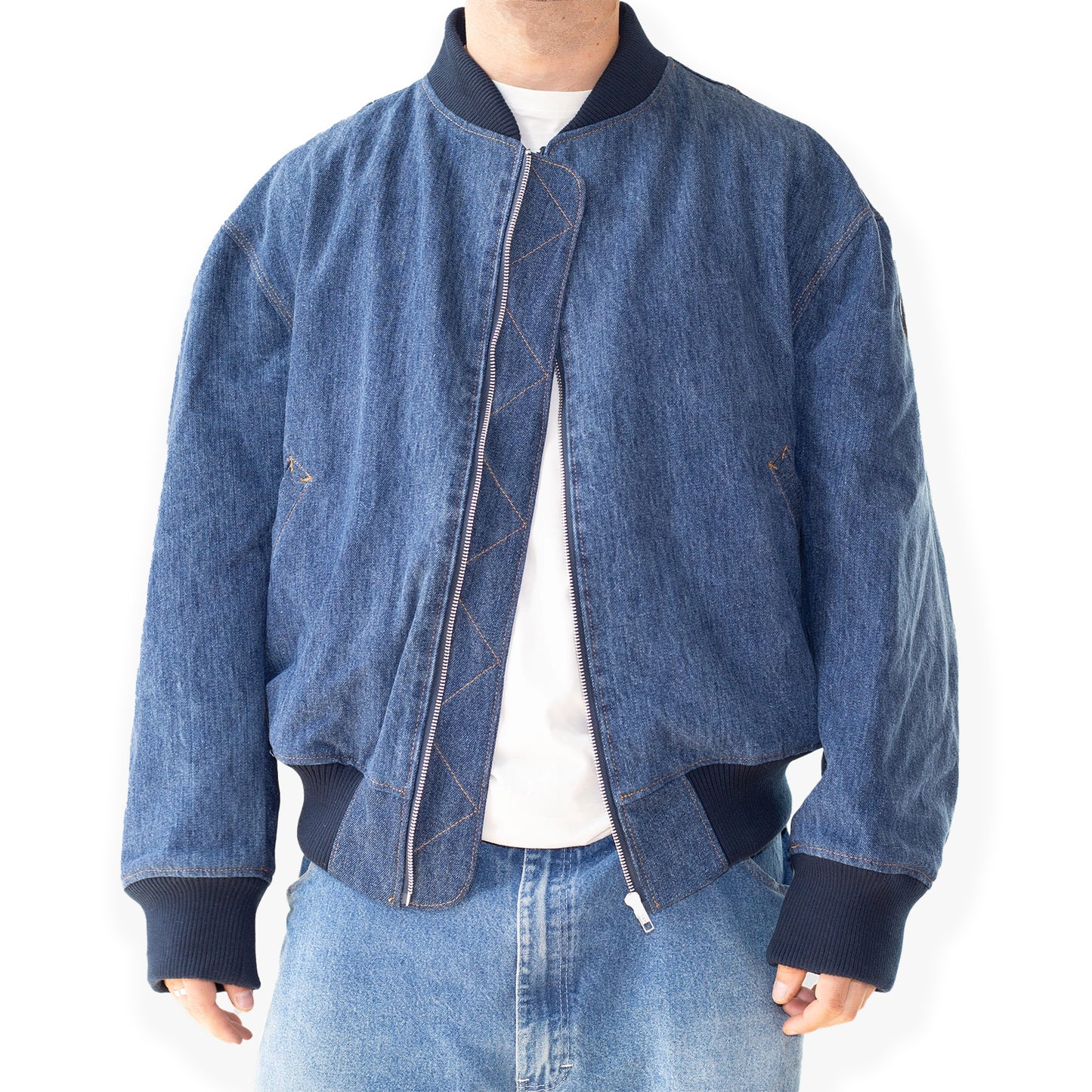 Deep Blue Bomber Jacket